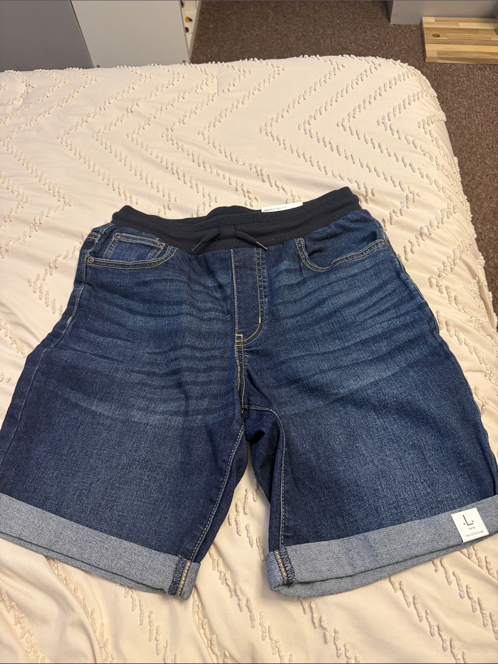 Sonoma Dark Blue Denim Shorts with Elastic Waistband